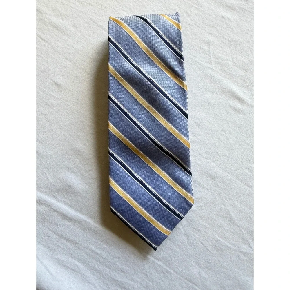 Chaps by Ralph Lauren Mens Striped 100% Silk Necktie Old Money Preppy Formal